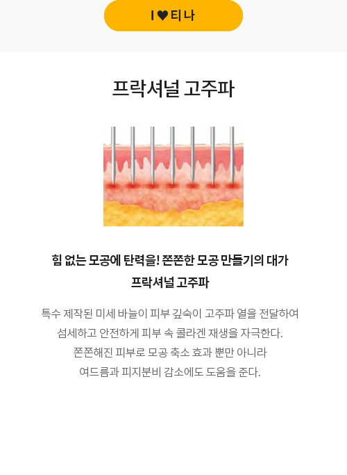 티나 모공프락셔널 고주파